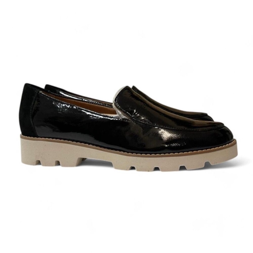 Vionic Black and Cream Loafers with Chunky Sole